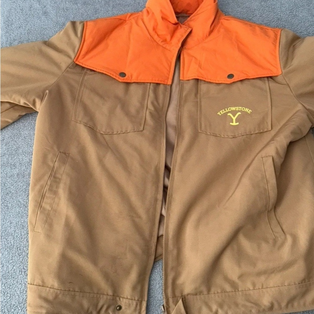 YELLOWSTONE Men Size 2XL Full Zip Blaze Orange Insulated Hunting Jacket Mackinaw